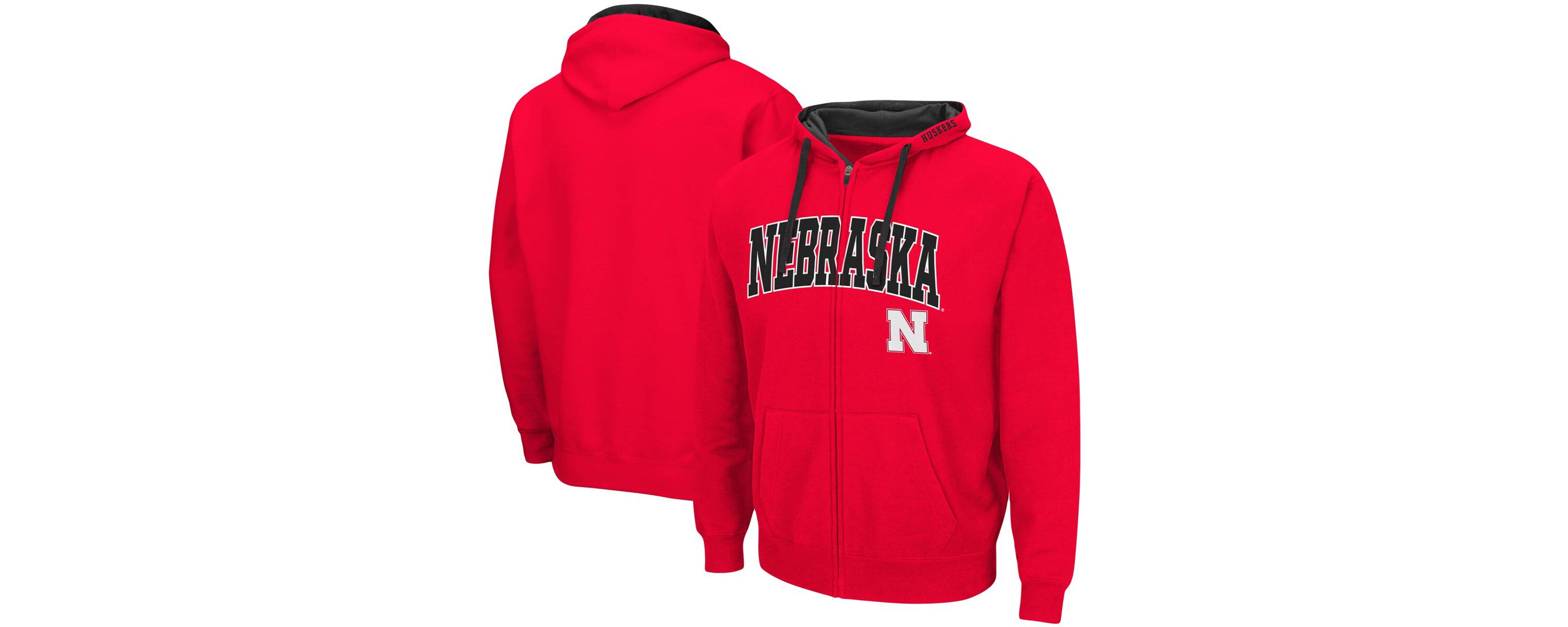 NCAA Nebraska Huskers Big & Tall Full-Zip Hoodie