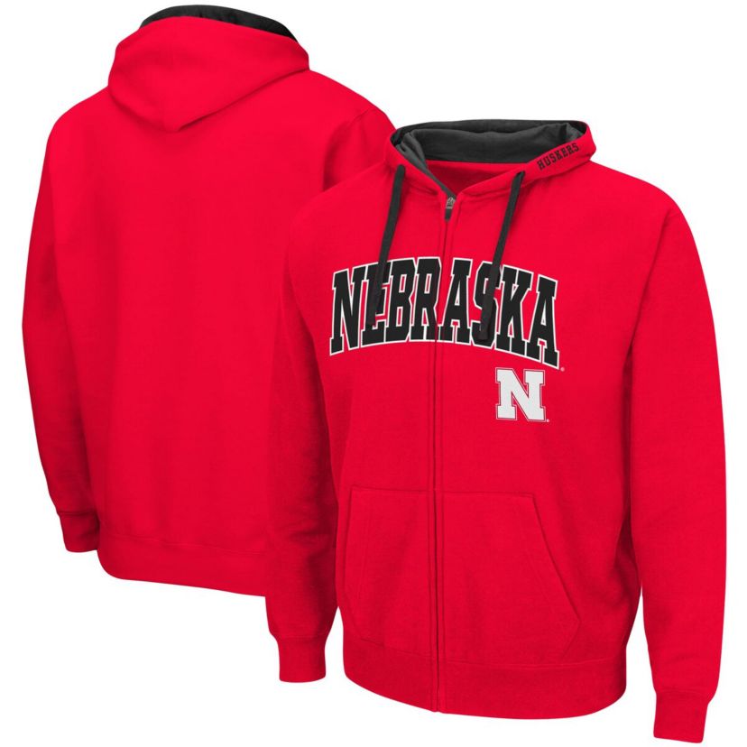 NCAA Nebraska Huskers Big & Tall Full-Zip Hoodie