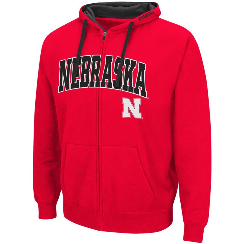 NCAA Nebraska Huskers Big & Tall Full-Zip Hoodie