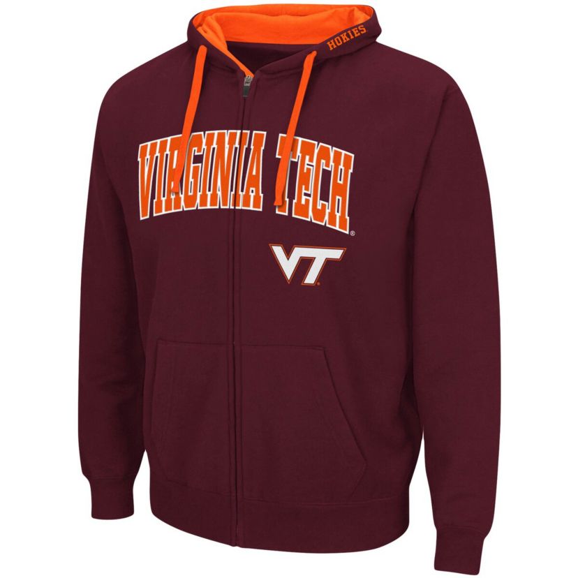 NCAA Virginia Tech Hokies Big & Tall Full-Zip Hoodie
