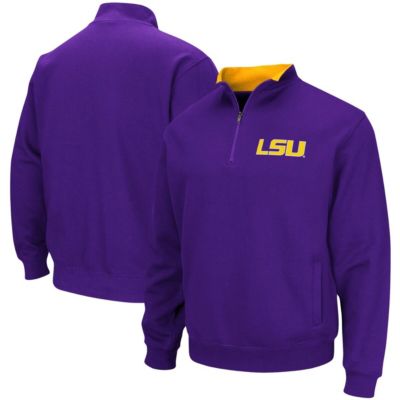 Colosseum Men's NCAA LSU Tigers Big & Tall Tortugas Quarter-Zip Jacket, Purple, 2XL Big