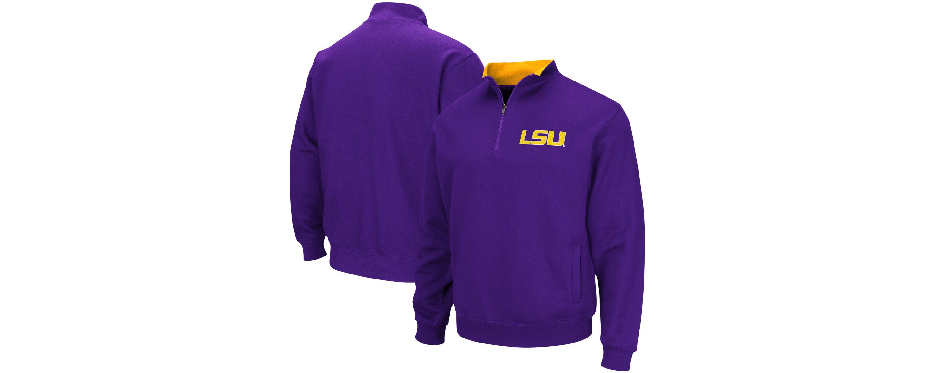 NCAA LSU Tigers Big & Tall Tortugas Quarter-Zip Jacket