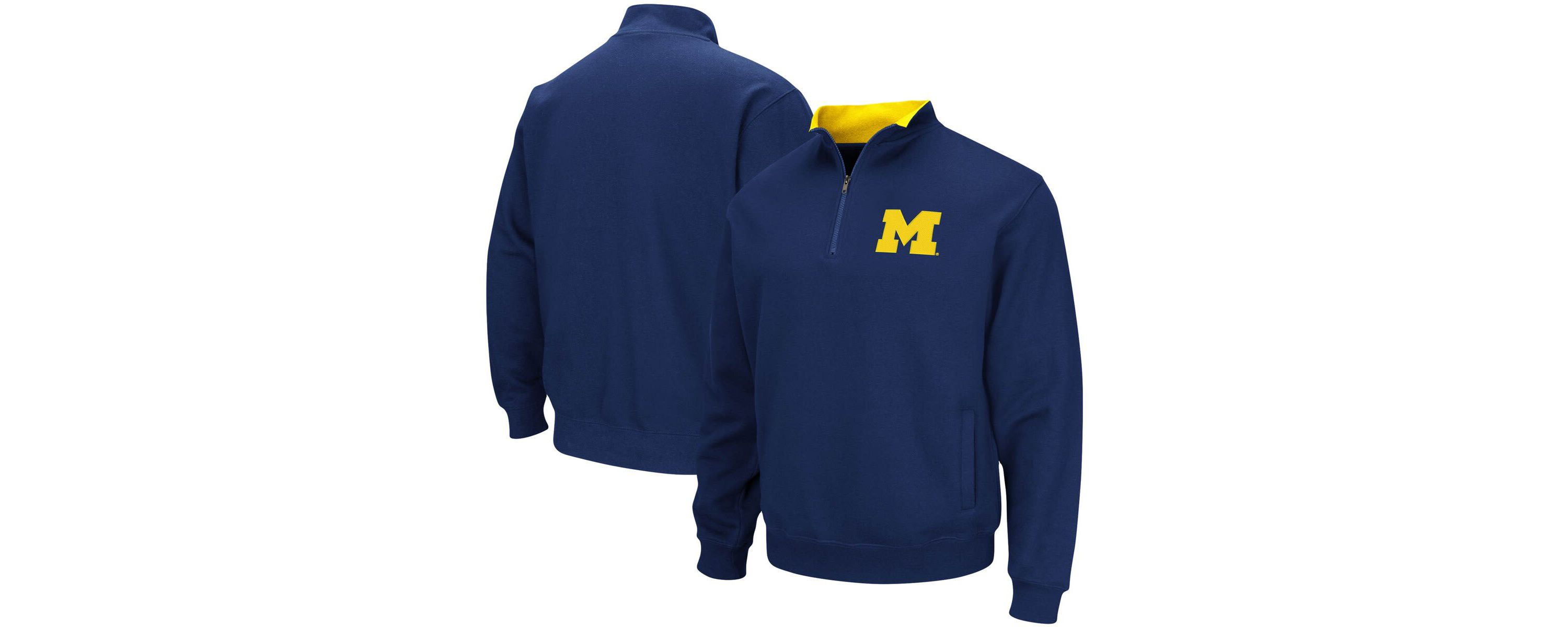 NCAA Michigan Wolverines Big & Tall Tortugas Quarter-Zip Jacket