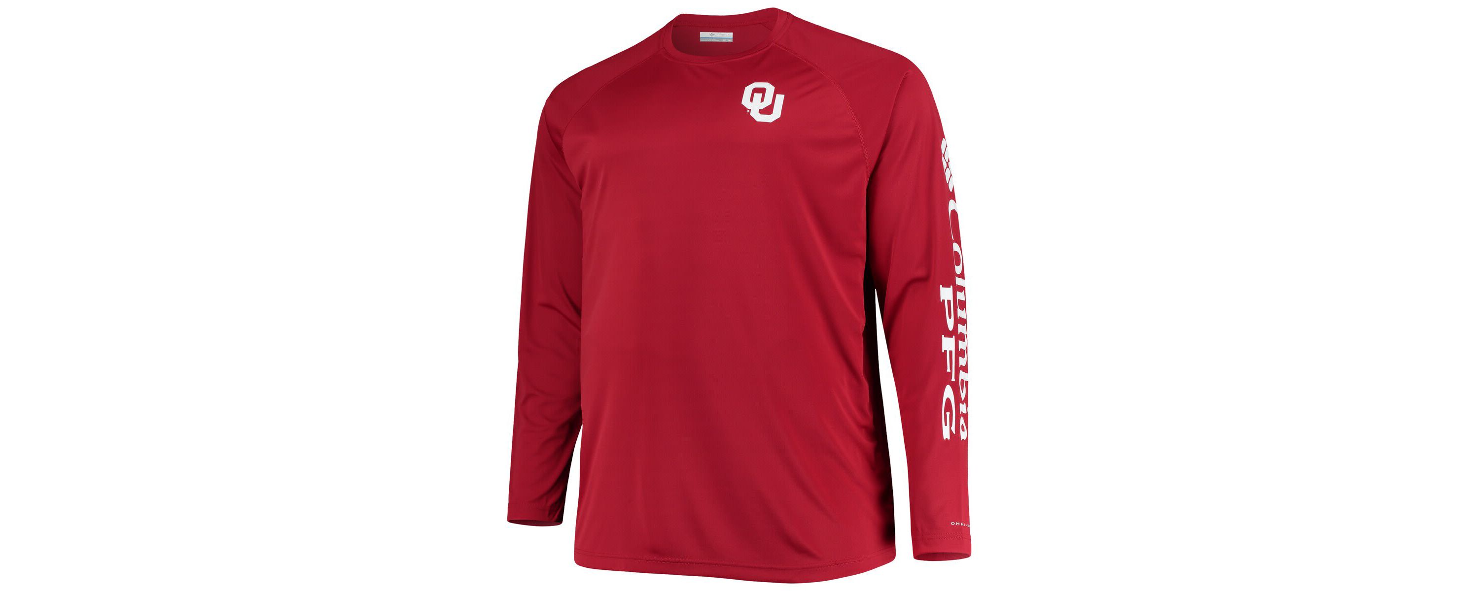 NCAA Oklahoma Sooners Big & Tall Terminal Tackle Raglan Omni-Shade Long Sleeve T-Shirt