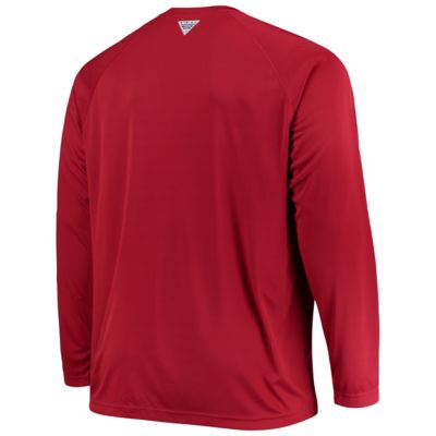 NCAA Oklahoma Sooners Big & Tall Terminal Tackle Raglan Omni-Shade Long Sleeve T-Shirt