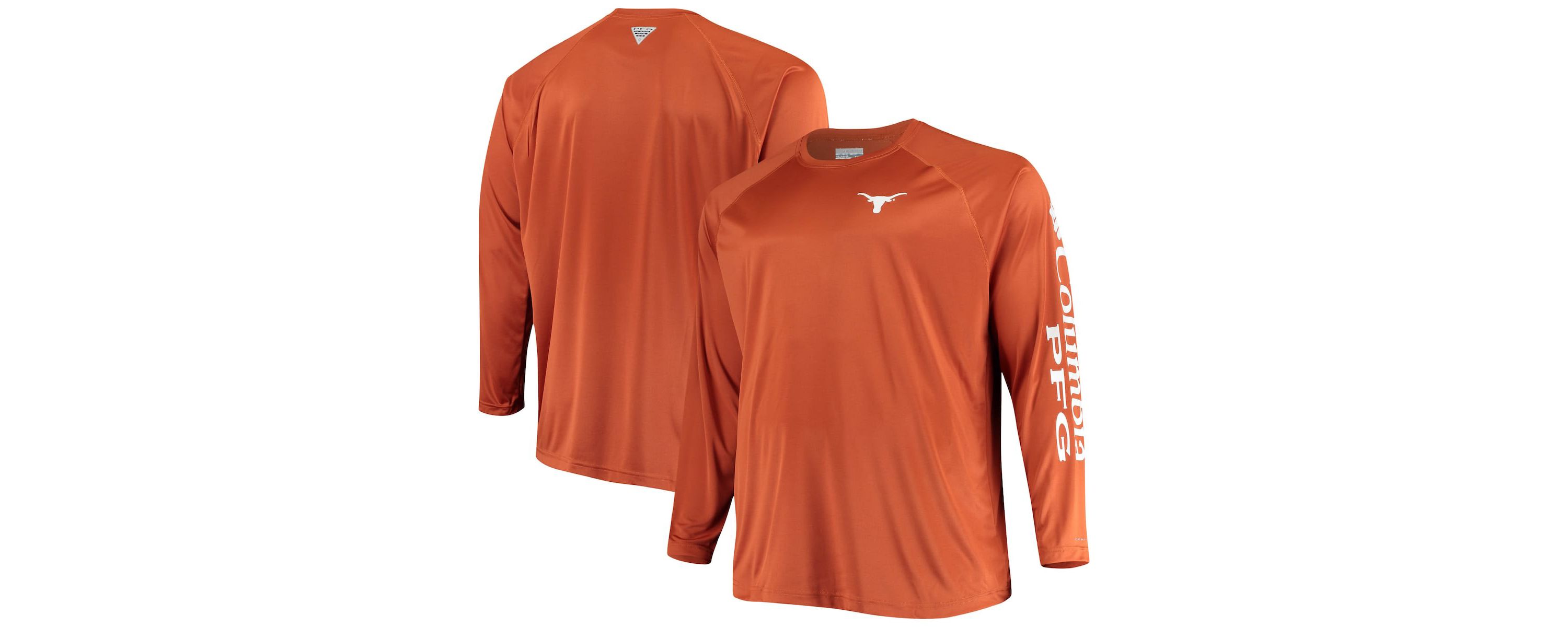 NCAA Texas Texas Longhorns Big & Tall Terminal Tackle Long Sleeve Omni-Shade Raglan T-Shirt