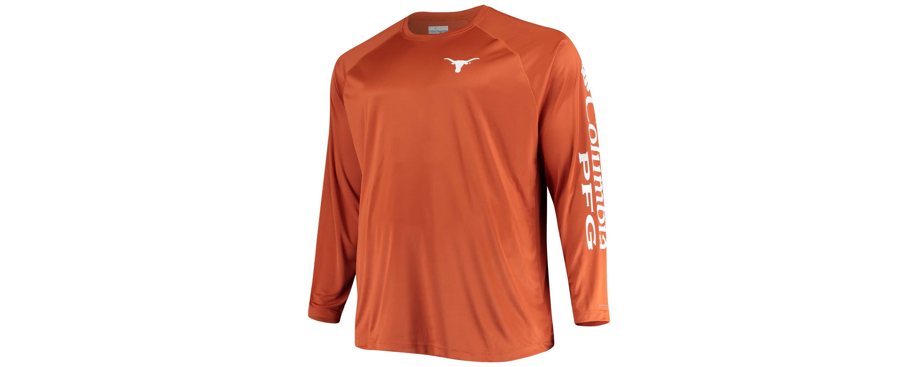 NCAA Texas Texas Longhorns Big & Tall Terminal Tackle Long Sleeve Omni-Shade Raglan T-Shirt