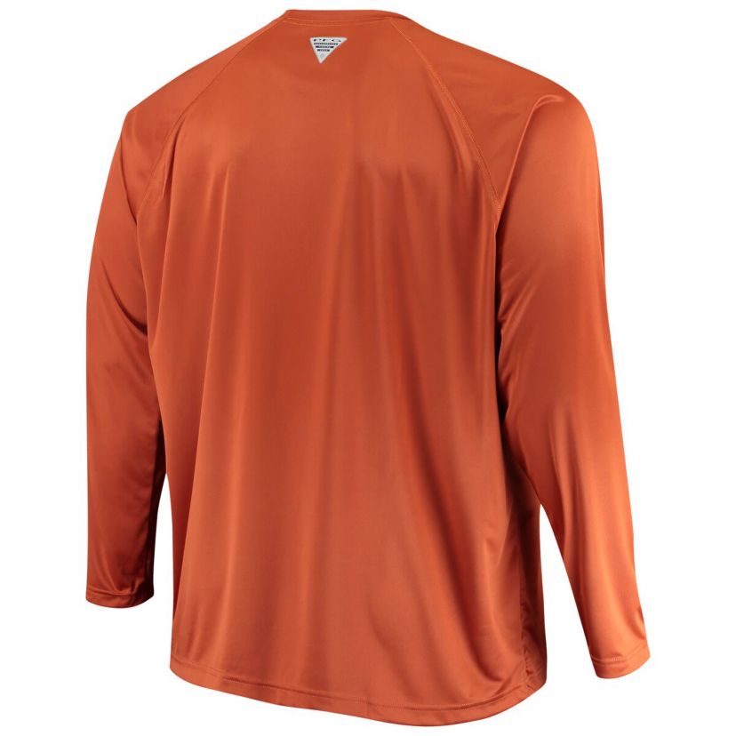 NCAA Texas Texas Longhorns Big & Tall Terminal Tackle Long Sleeve Omni-Shade Raglan T-Shirt