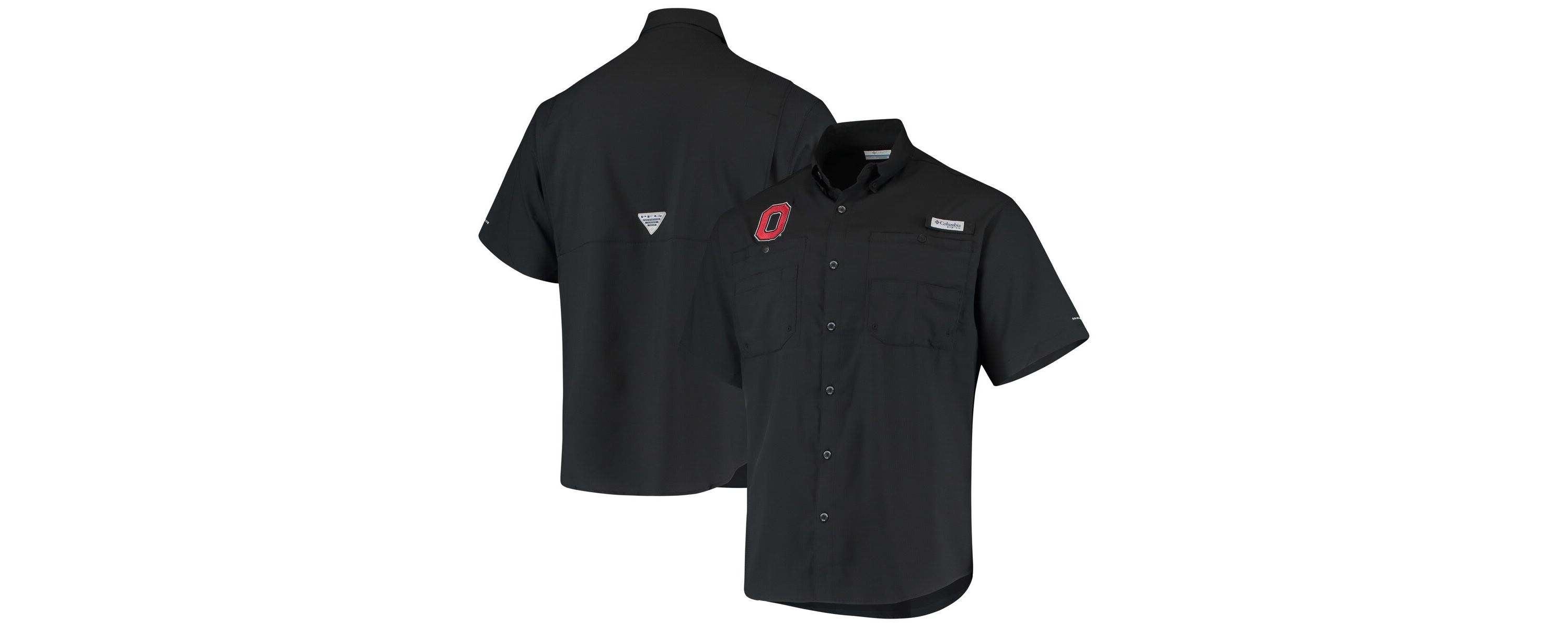 NCAA Ohio State Buckeyes Tamiami Omni-Shade Button-Down Shirt