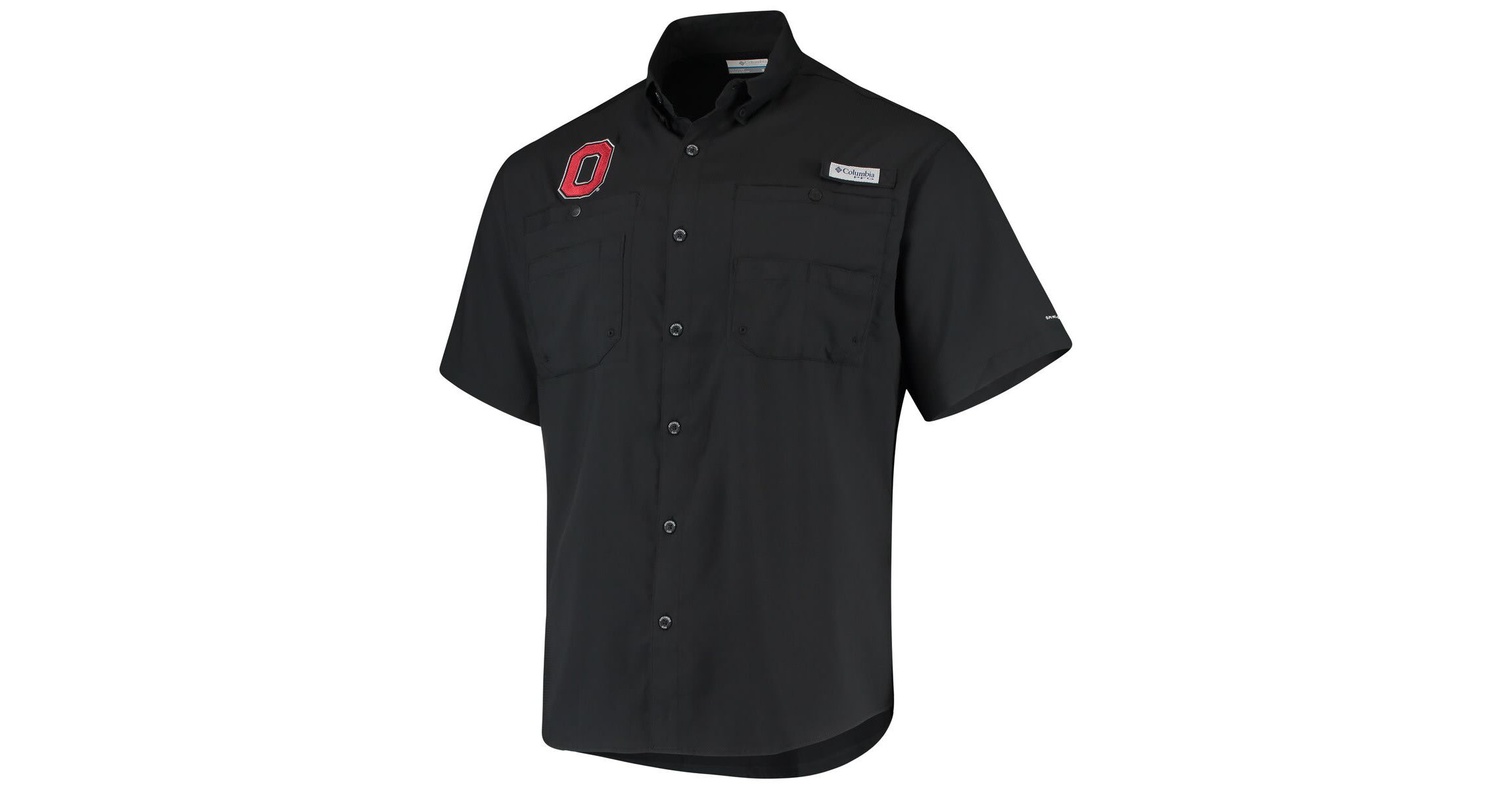 NCAA Ohio State Buckeyes Tamiami Omni-Shade Button-Down Shirt