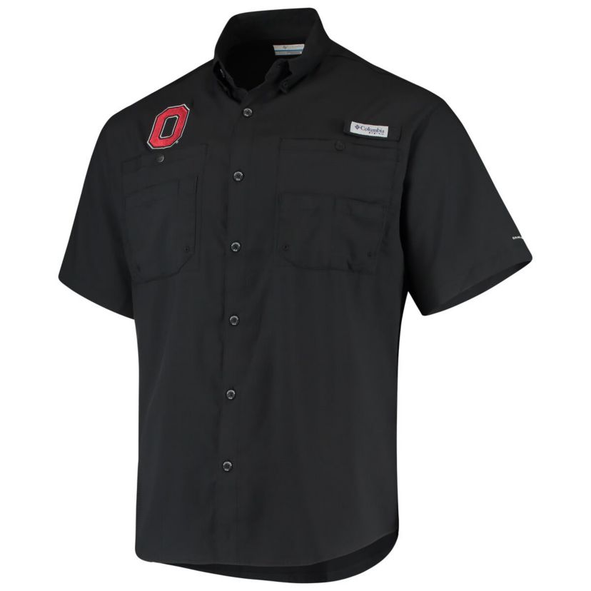 NCAA Ohio State Buckeyes Tamiami Omni-Shade Button-Down Shirt