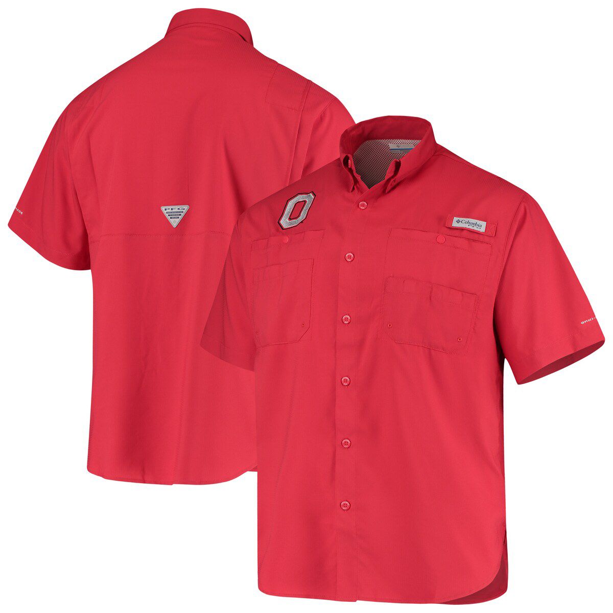 NCAA Ohio State Buckeyes Tamiami Omni-Shade Button-Down Shirt