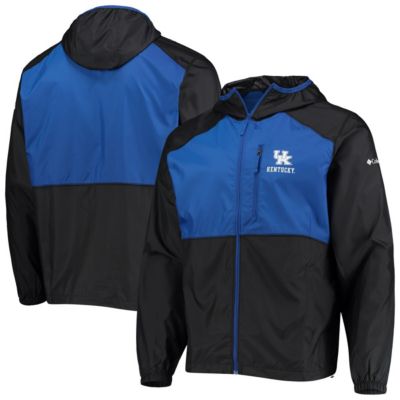 NCAA Black/Royal Kentucky Wildcats Flash Forward Hoodie Full-Zip Lightweight Windbreaker