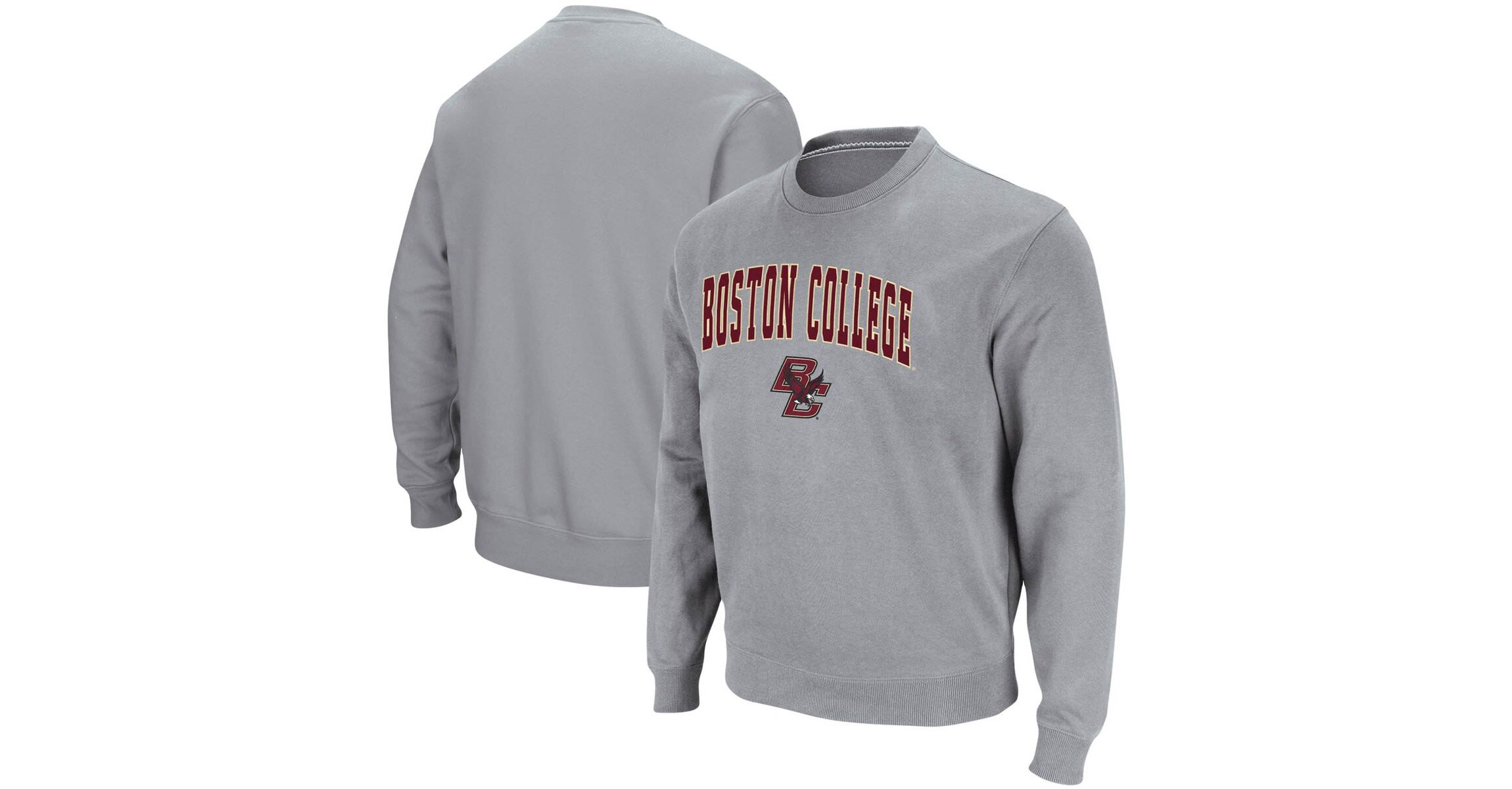 Boston College Eagles NCAA ed Boston NCAA Eagles Arch & Logo Tackle Twill Pullover Sweatshirt
