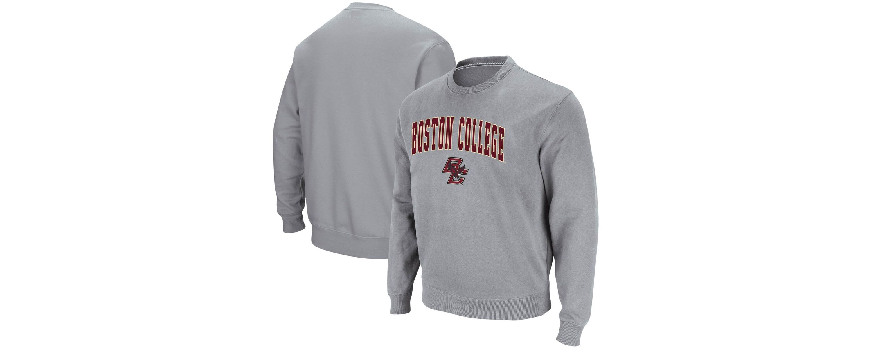 Boston College Eagles NCAA ed Boston NCAA Eagles Arch & Logo Tackle Twill Pullover Sweatshirt