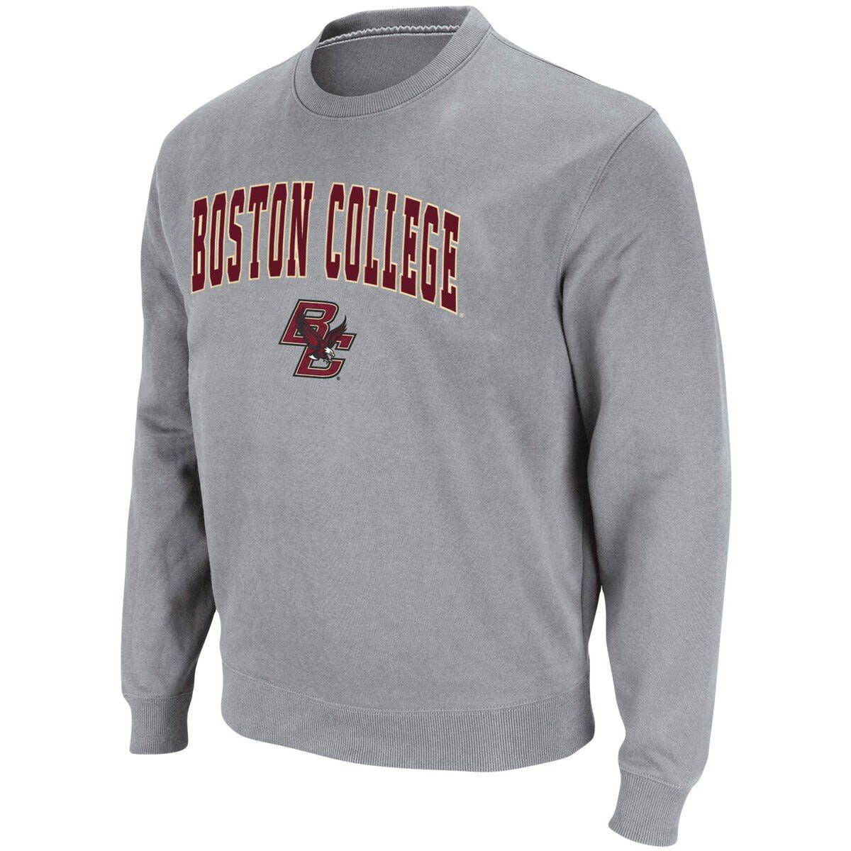 Boston College Eagles NCAA ed Boston NCAA Eagles Arch & Logo Tackle Twill Pullover Sweatshirt