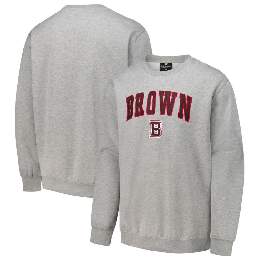 Brown Bears NCAA ed Bears Arch & Logo Tackle Twill Pullover Sweatshirt