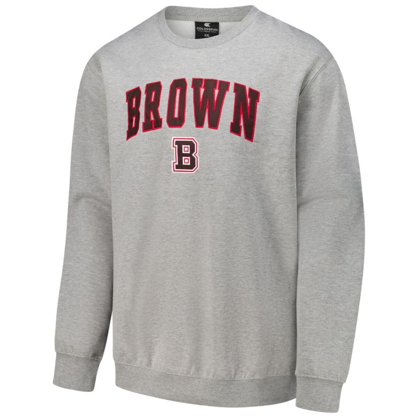 Brown Bears NCAA ed Bears Arch & Logo Tackle Twill Pullover Sweatshirt