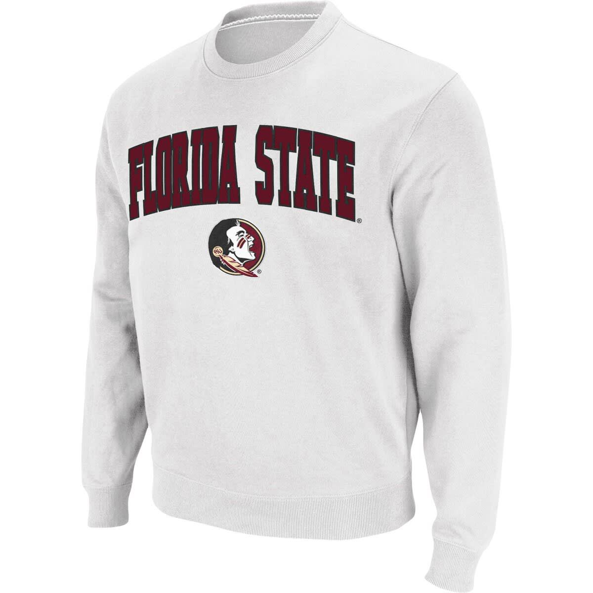 NCAA Florida State Seminoles Arch & Logo Tackle Twill Pullover Sweatshirt
