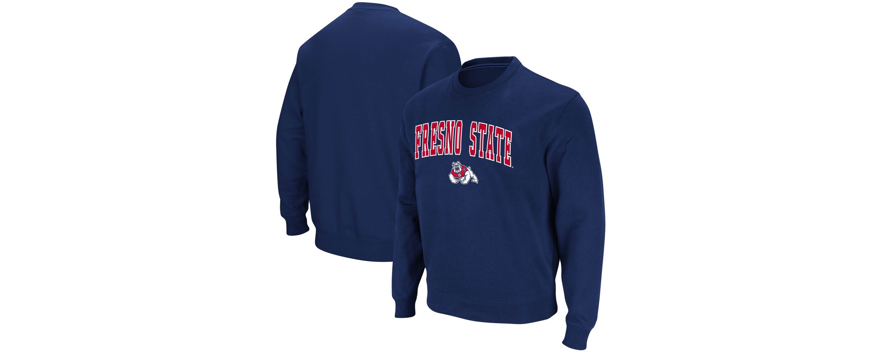 NCAA Fresno State Bulldogs Arch & Logo Tackle Twill Pullover Sweatshirt
