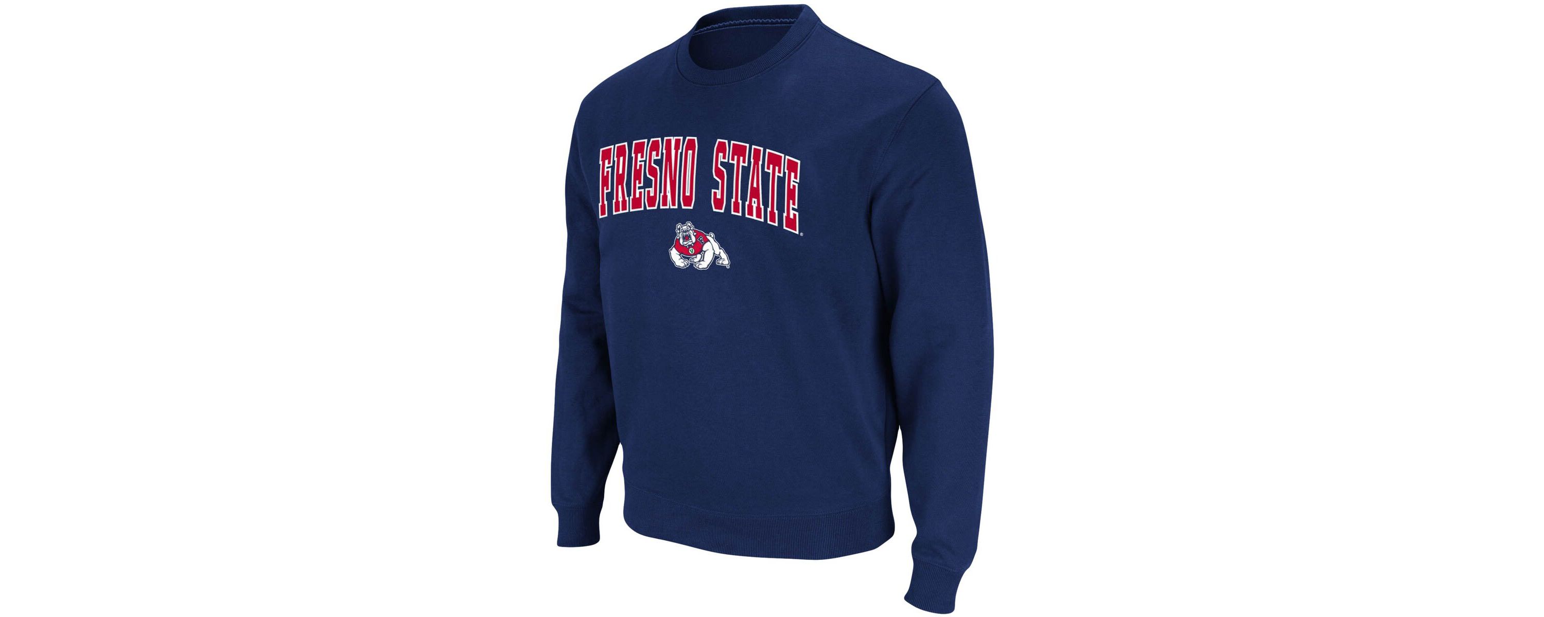 NCAA Fresno State Bulldogs Arch & Logo Tackle Twill Pullover Sweatshirt