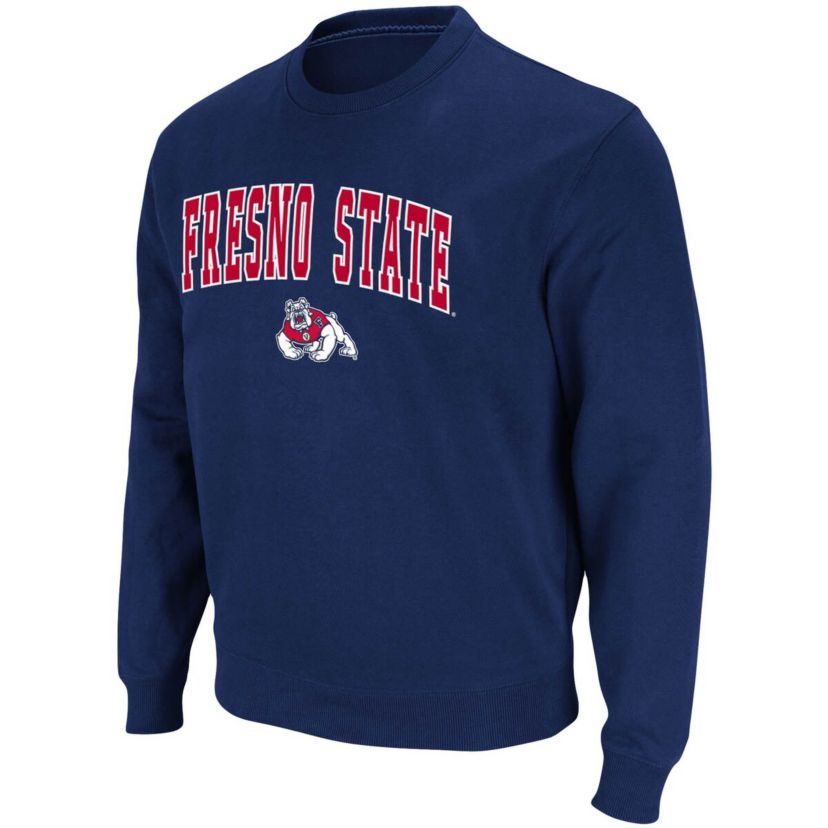 NCAA Fresno State Bulldogs Arch & Logo Tackle Twill Pullover Sweatshirt