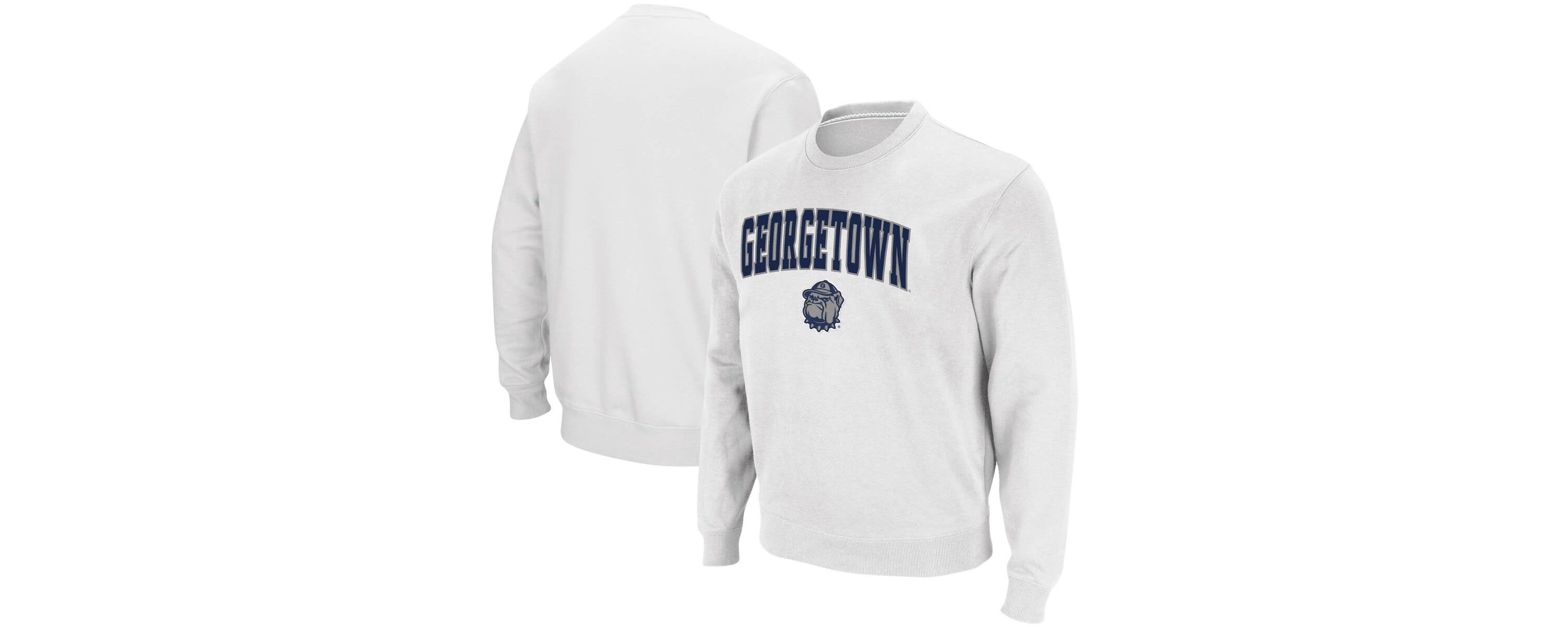 NCAA Georgetown Hoyas Arch & Logo Tackle Twill Pullover Sweatshirt