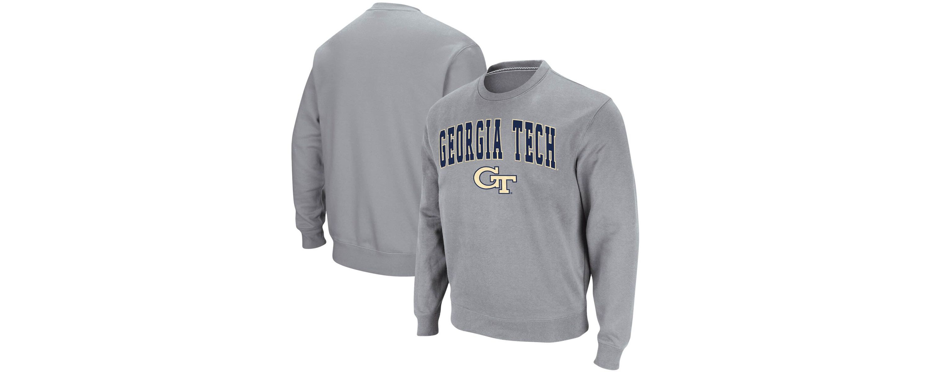 Georgia Tech Yellow Jackets NCAA ed Georgia Tech Jackets Arch & Logo Tackle Twill Pullover Sweatshirt