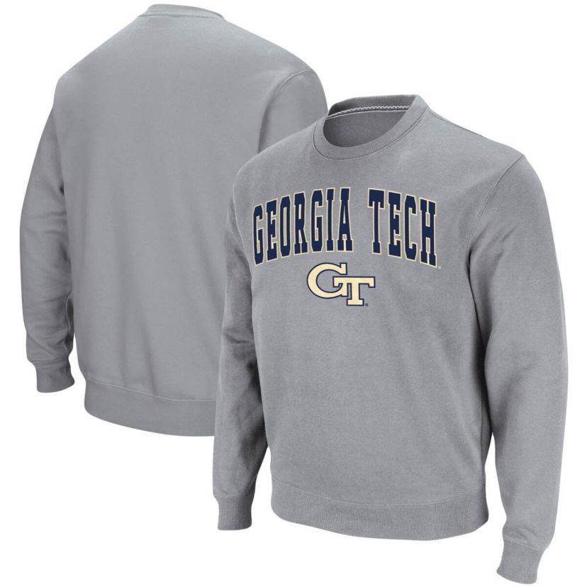 Georgia Tech Yellow Jackets NCAA ed Georgia Tech Jackets Arch & Logo Tackle Twill Pullover Sweatshirt