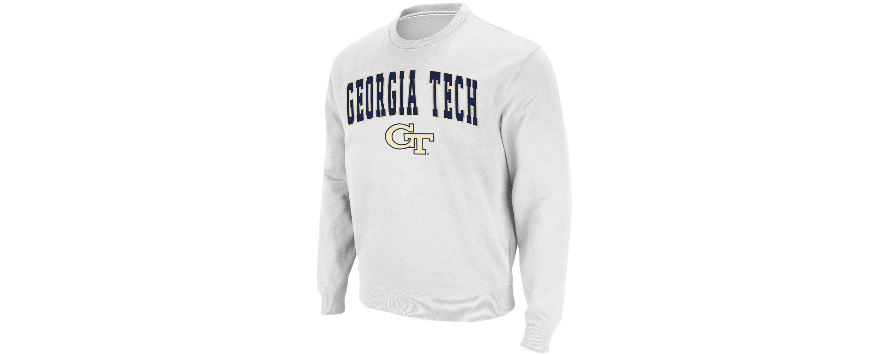 Georgia Tech Yellow Jackets NCAA Georgia Tech Jackets Arch & Logo Tackle Twill Pullover Sweatshirt