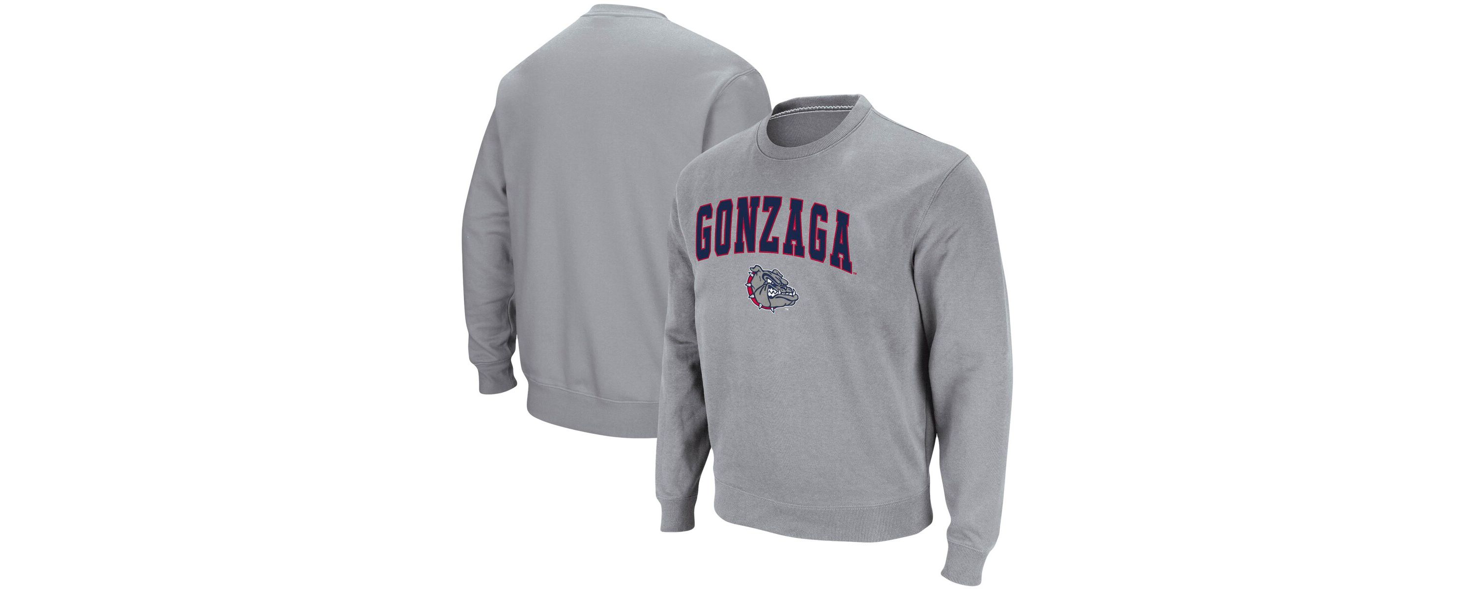 Gonzaga University Bulldogs NCAA ed Gonzaga Bulldogs Arch & Logo Tackle Twill Pullover Sweatshirt