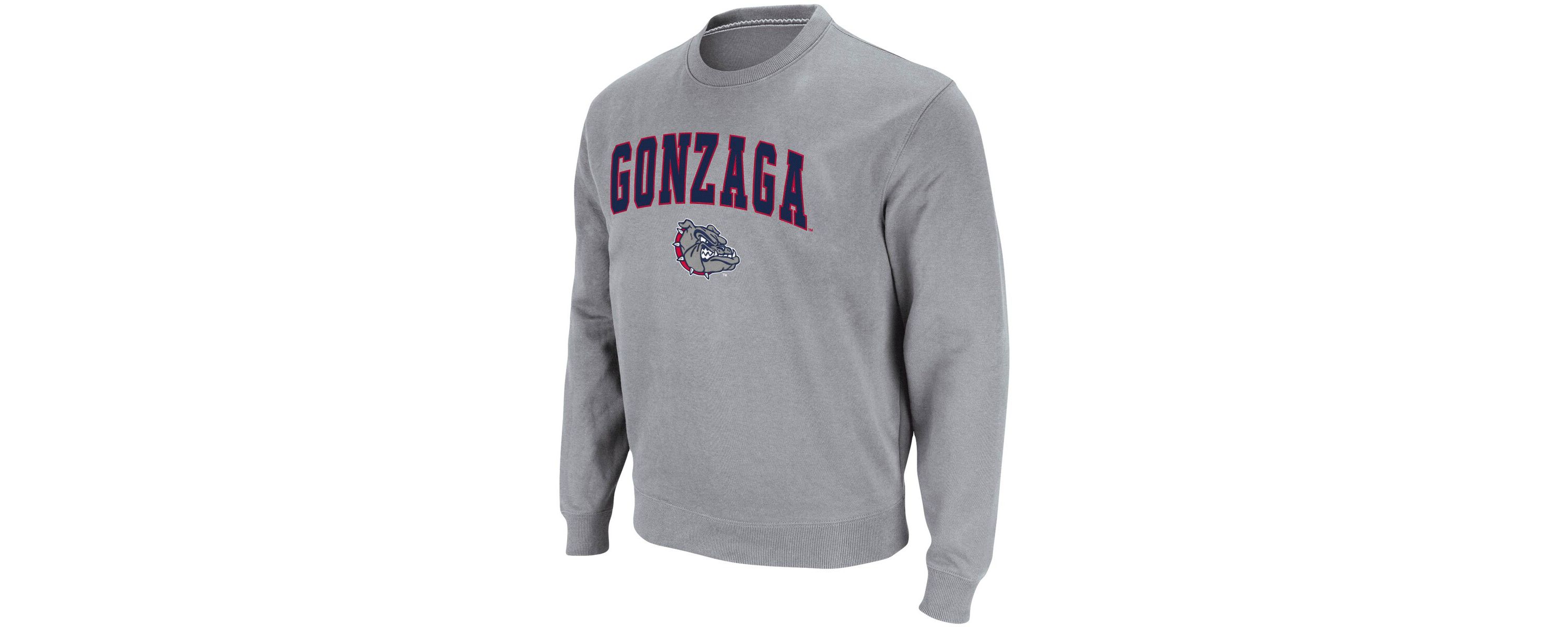 Gonzaga University Bulldogs NCAA ed Gonzaga Bulldogs Arch & Logo Tackle Twill Pullover Sweatshirt