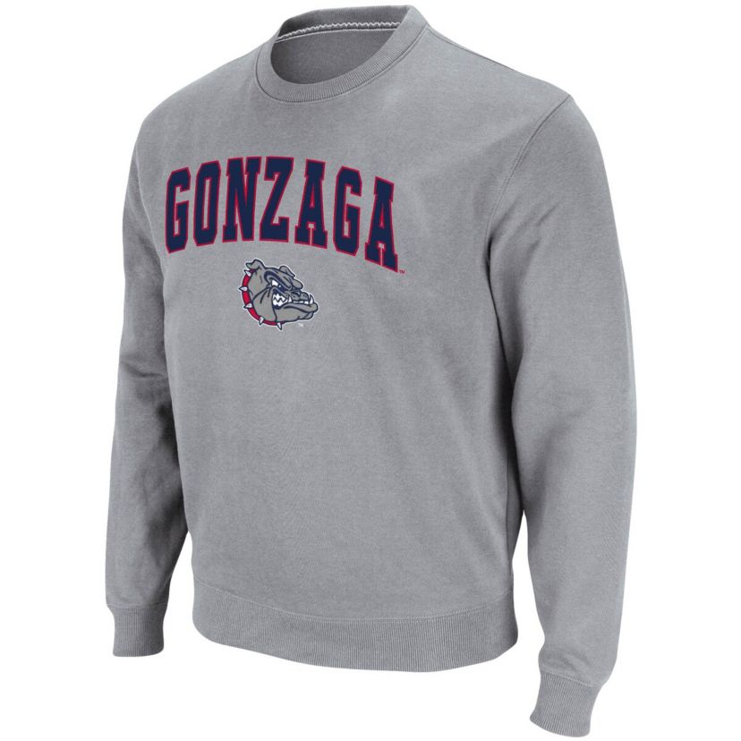 Gonzaga University Bulldogs NCAA ed Gonzaga Bulldogs Arch & Logo Tackle Twill Pullover Sweatshirt
