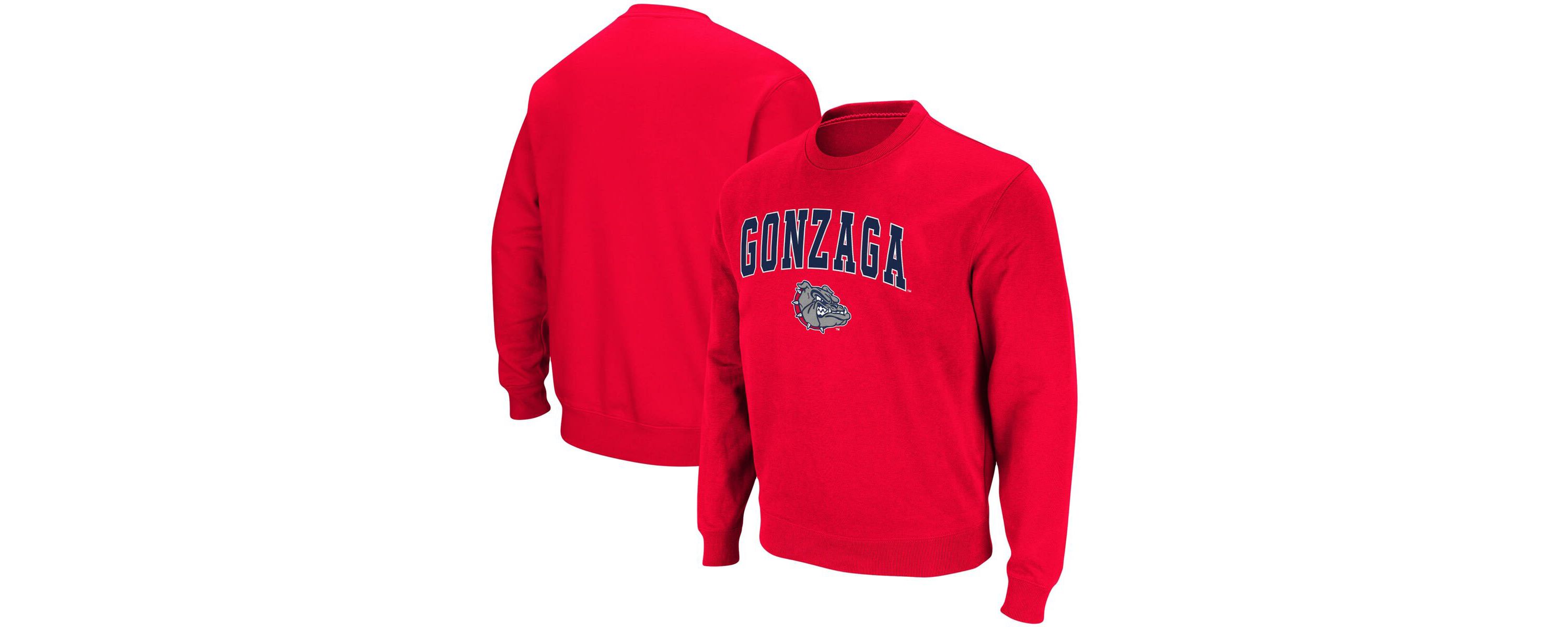 Gonzaga University Bulldogs NCAA Gonzaga Bulldogs Arch & Logo Tackle Twill Pullover Sweatshirt