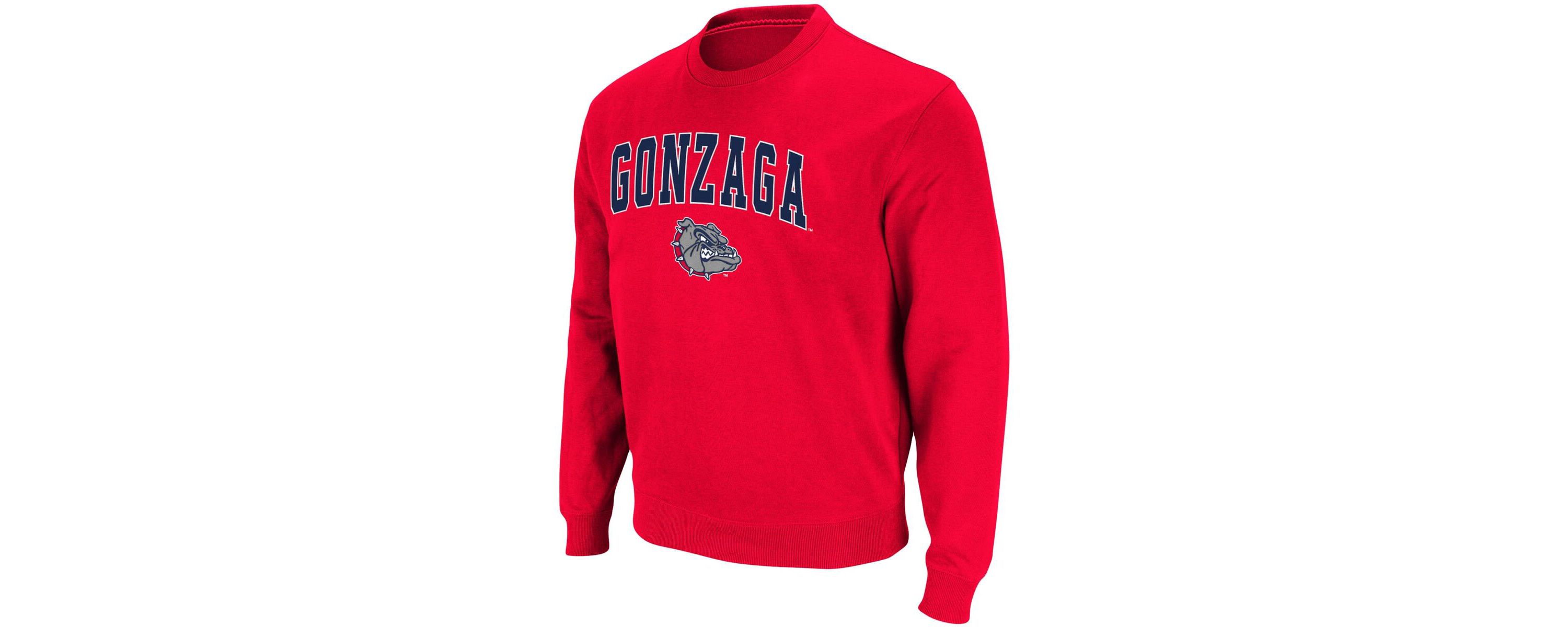 Gonzaga University Bulldogs NCAA Gonzaga Bulldogs Arch & Logo Tackle Twill Pullover Sweatshirt