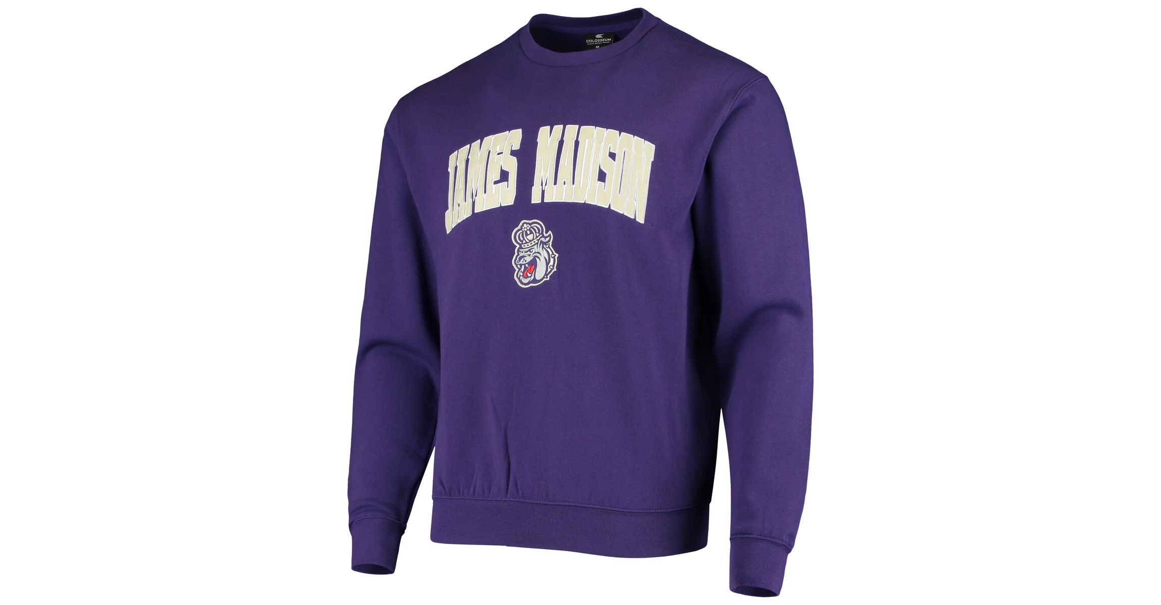 NCAA James Madison Dukes Arch & Logo Tackle Twill Pullover Sweatshirt