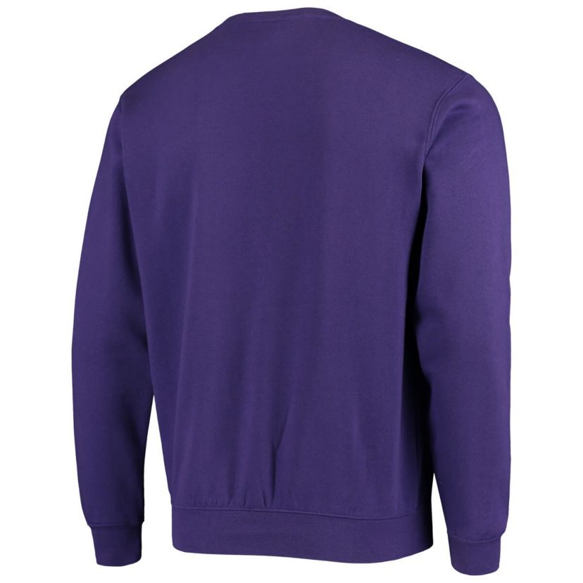 NCAA James Madison Dukes Arch & Logo Tackle Twill Pullover Sweatshirt