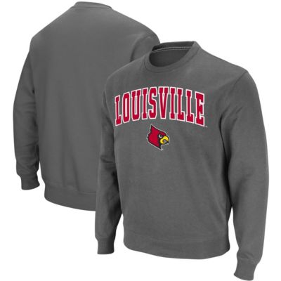 Colosseum Men's NCAA Louisville Cardinals Arch & Logo Tackle Twill Pullover Sweatshirt