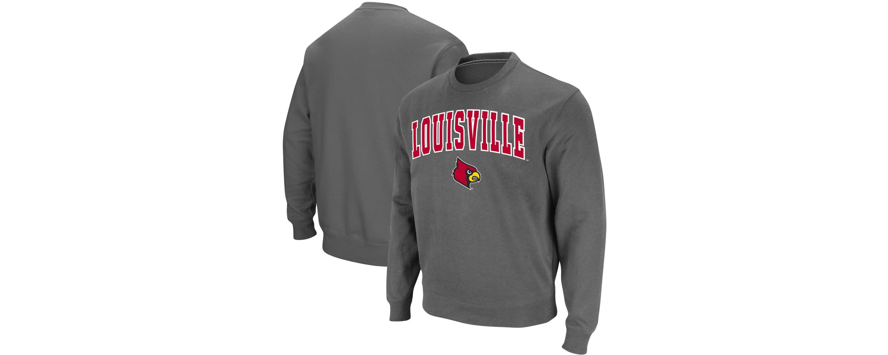 NCAA Louisville Cardinals Arch & Logo Tackle Twill Pullover Sweatshirt