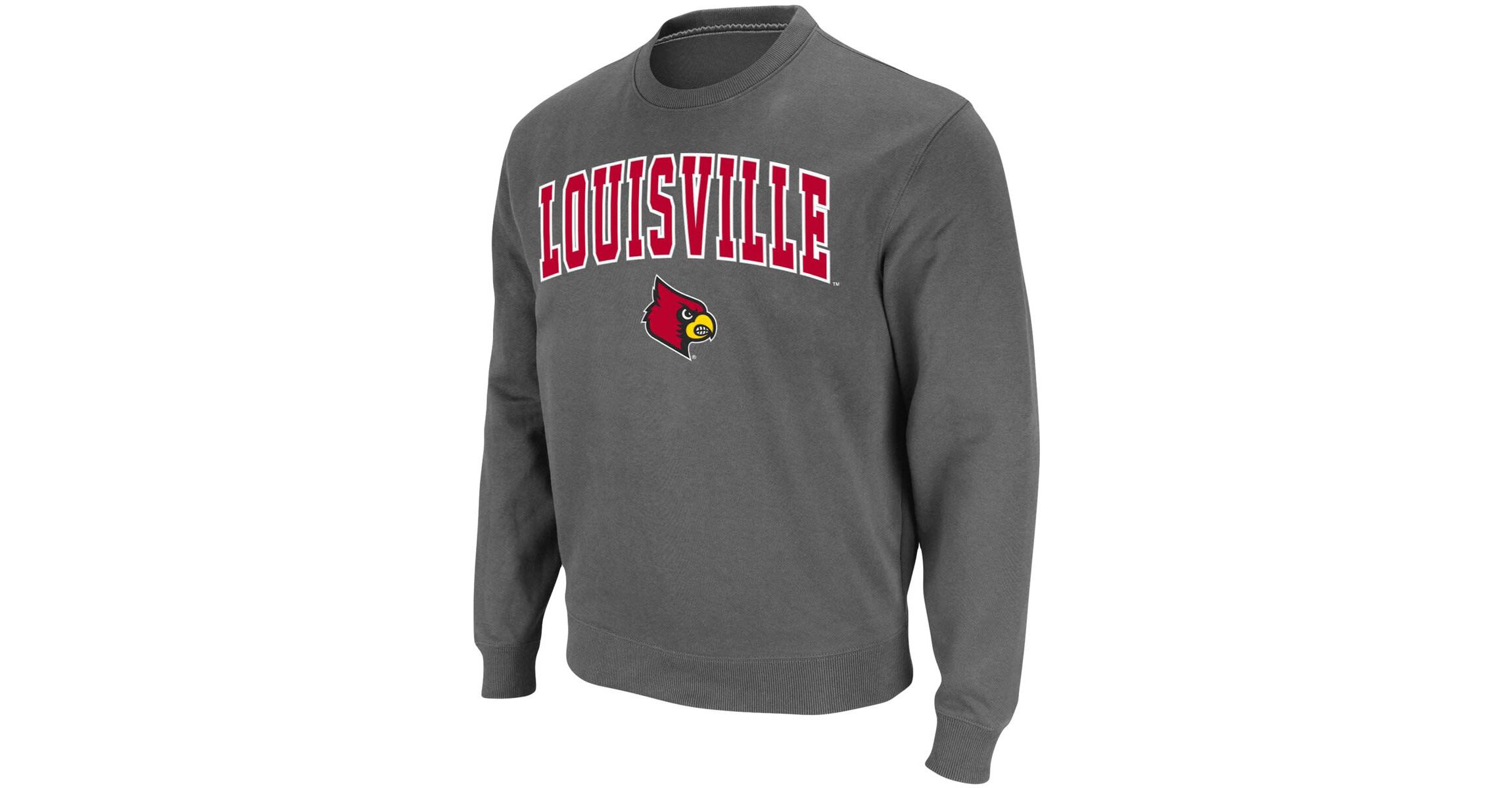 NCAA Louisville Cardinals Arch & Logo Tackle Twill Pullover Sweatshirt
