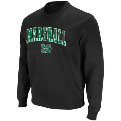NCAA Marshall Thundering Herd Arch & Logo Tackle Twill Pullover Sweatshirt