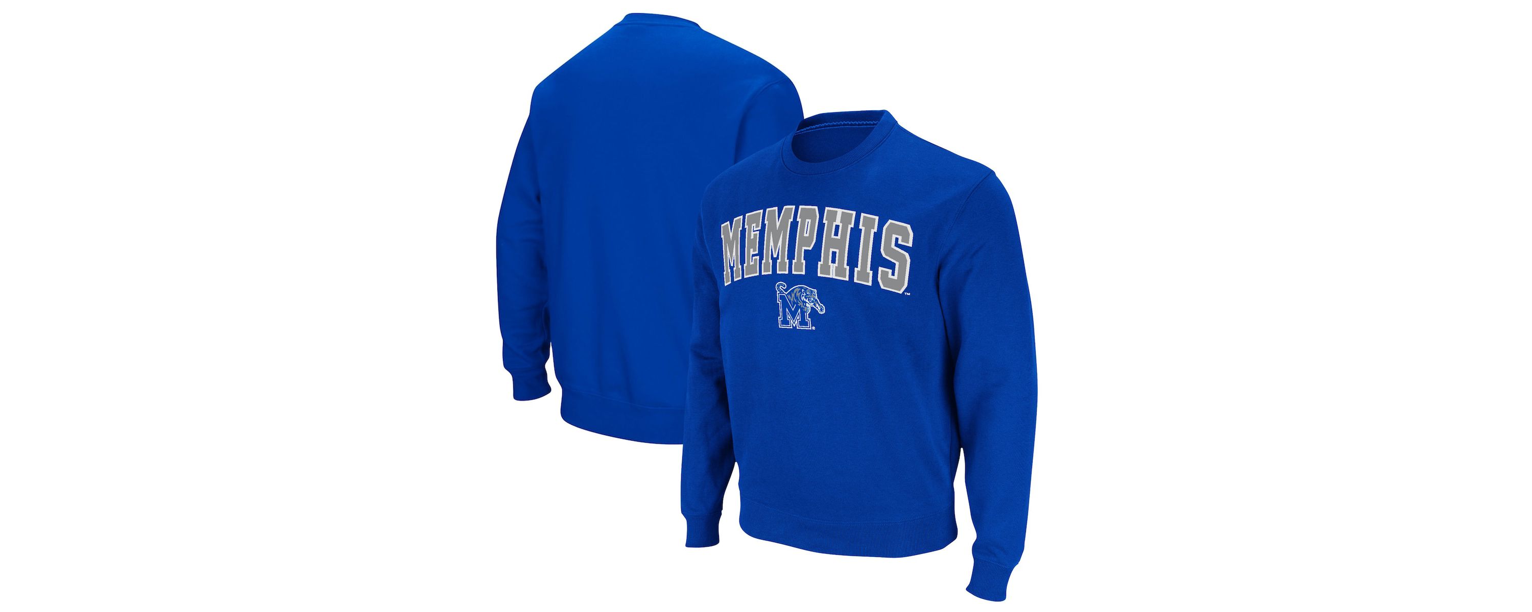 NCAA Memphis Tigers Arch & Logo Tackle Twill Pullover Sweatshirt