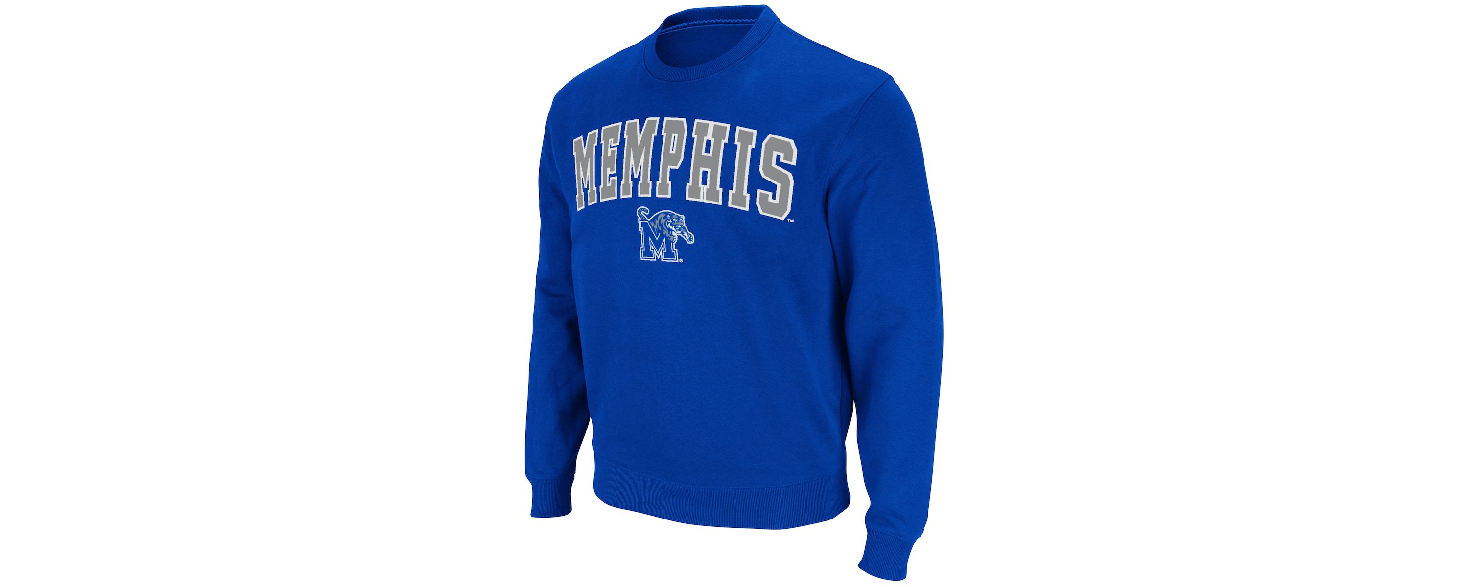 NCAA Memphis Tigers Arch & Logo Tackle Twill Pullover Sweatshirt