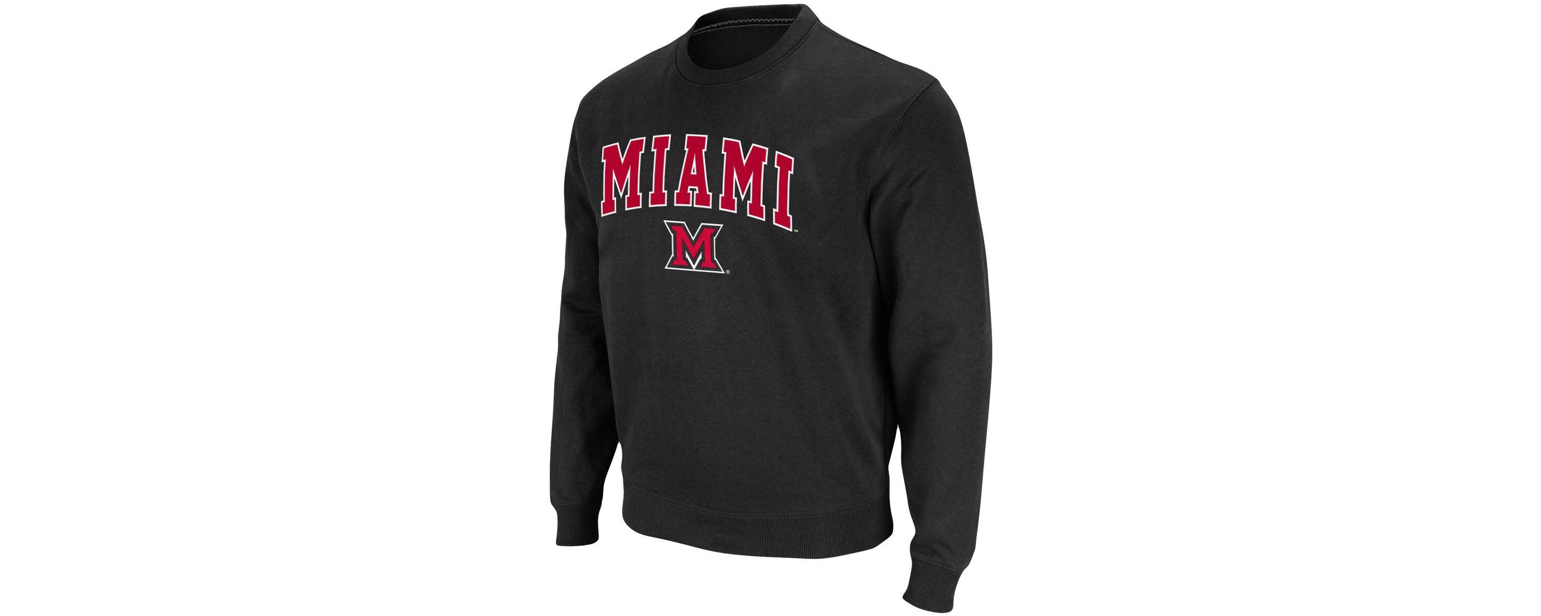 Miami (OH) RedHawks NCAA Miami University RedHawks Arch & Logo Tackle Twill Pullover Sweatshirt