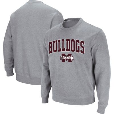 NCAA ed Mississippi State Bulldogs Arch & Logo Tackle Twill Pullover Sweatshirt