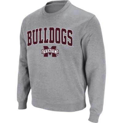 NCAA ed Mississippi State Bulldogs Arch & Logo Tackle Twill Pullover Sweatshirt