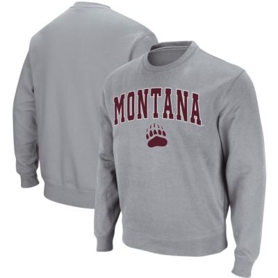 NCAA ed Montana Grizzlies Arch & Logo Tackle Twill Pullover Sweatshirt