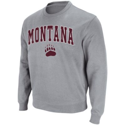 NCAA ed Montana Grizzlies Arch & Logo Tackle Twill Pullover Sweatshirt