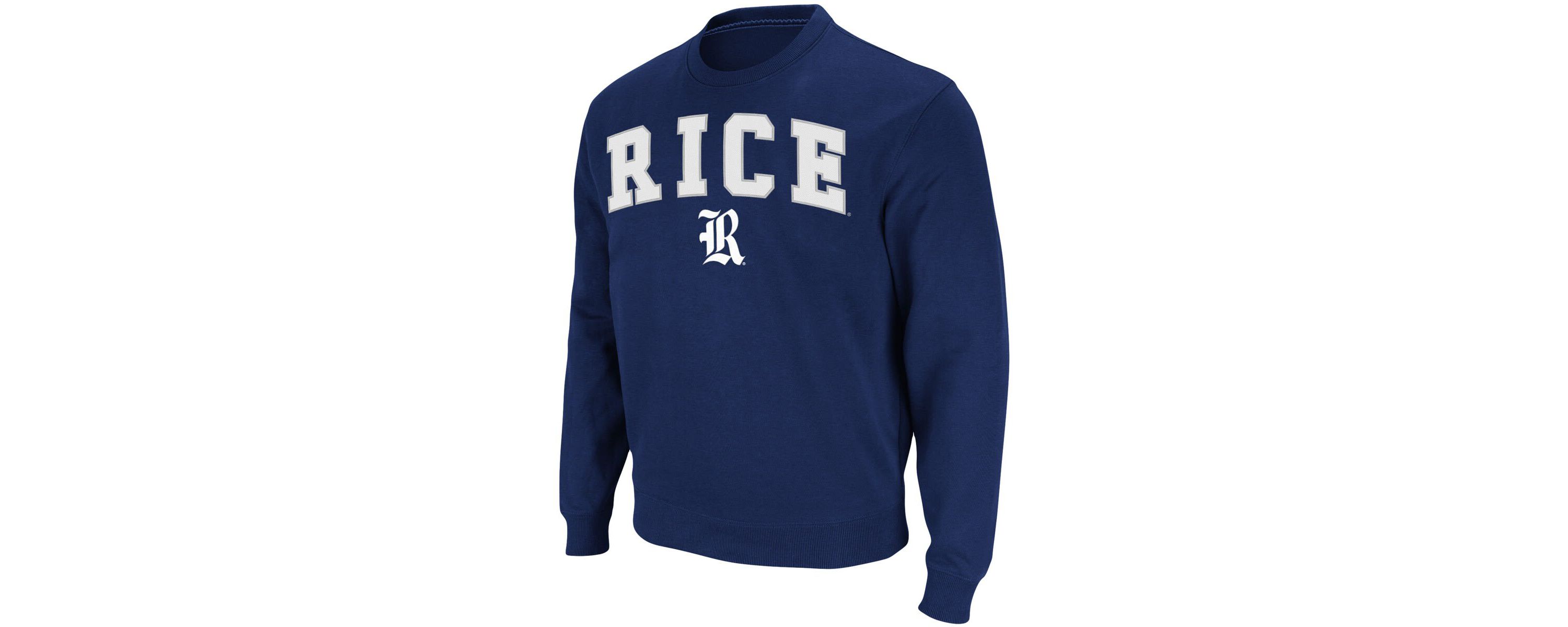 NCAA Rice Owls Arch & Logo Tackle Twill Pullover Sweatshirt
