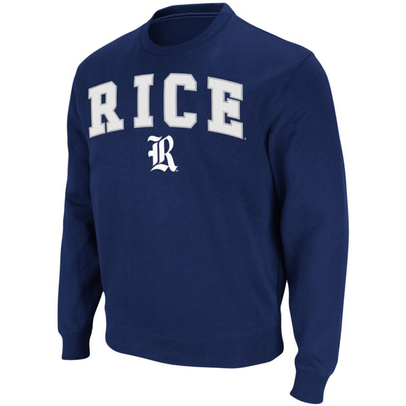 NCAA Rice Owls Arch & Logo Tackle Twill Pullover Sweatshirt